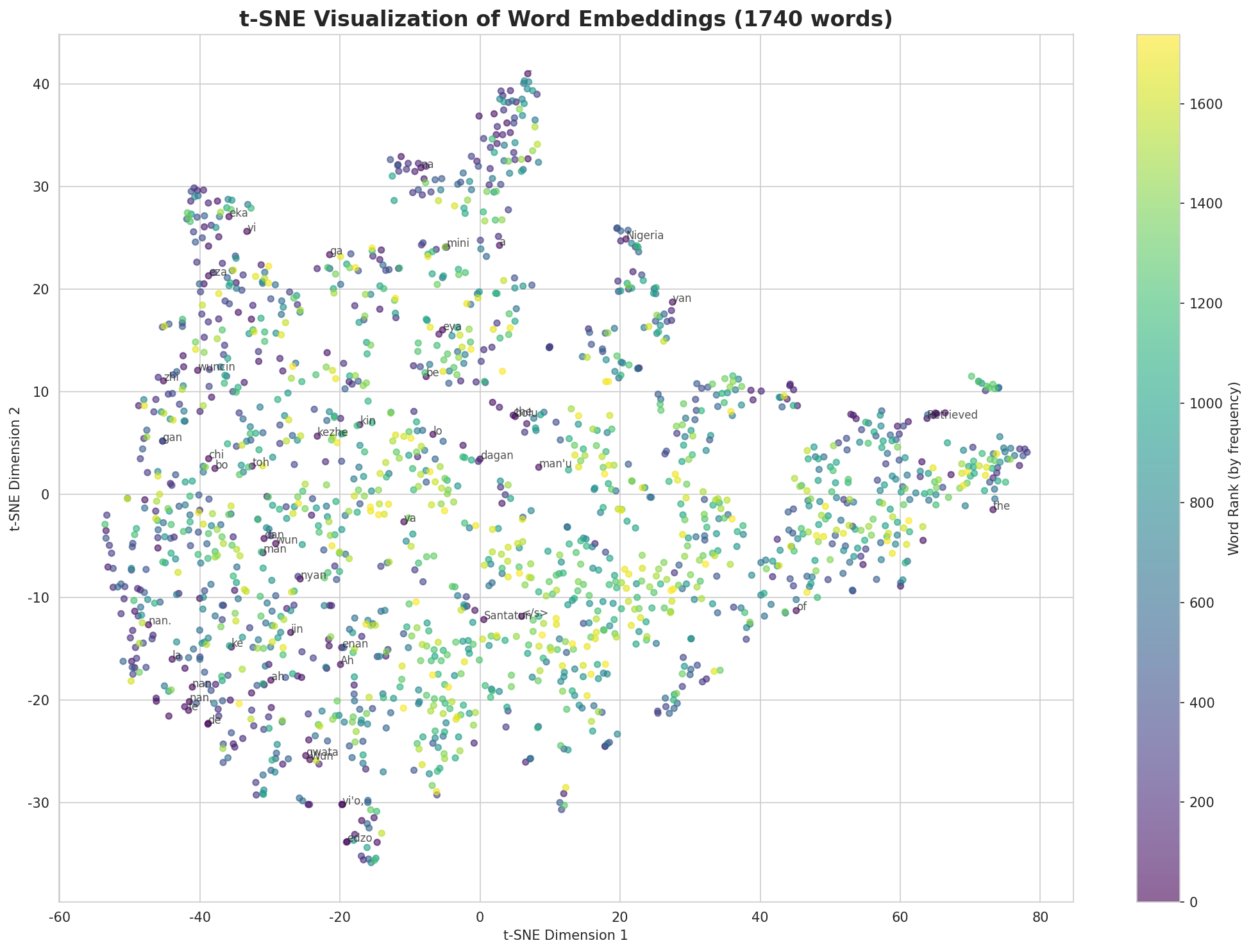 t-SNE Words