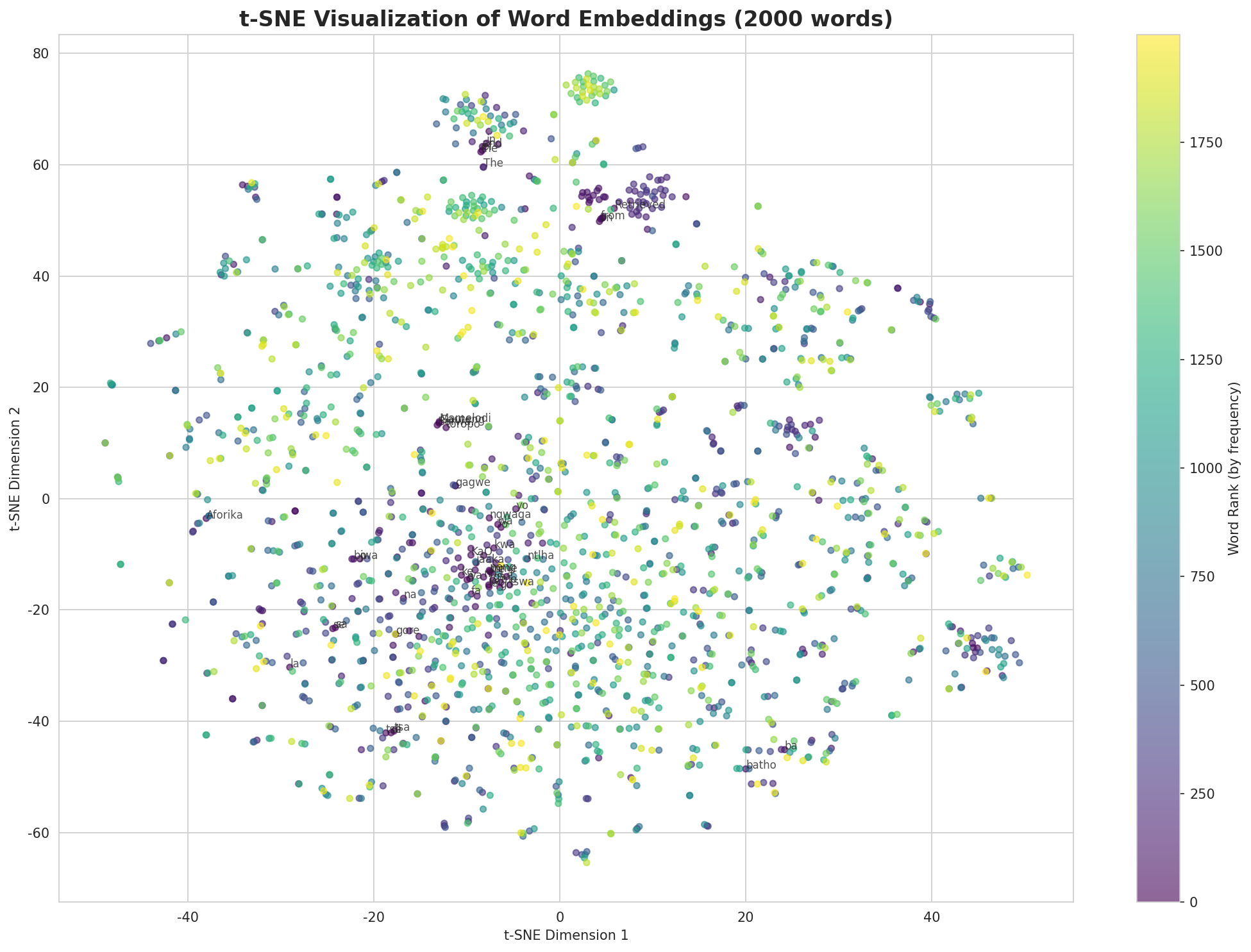 t-SNE Words